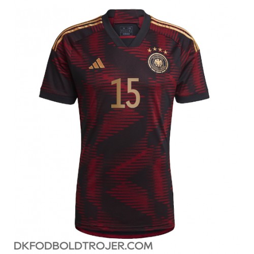 Billige Tyskland Niklas Sule #15 Udebane Fodboldtrøjer VM 2022 Kortærmet